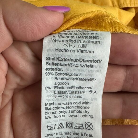 2/$30 J. Crew Tie-waist Short In Cotton Poplin Saffron 10 #A0166 - Picture 8 of 9